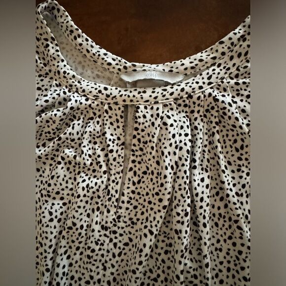 H&M Speckled Highneck Sleeveless Viscose Top Size Medium - Picture 2 of 5